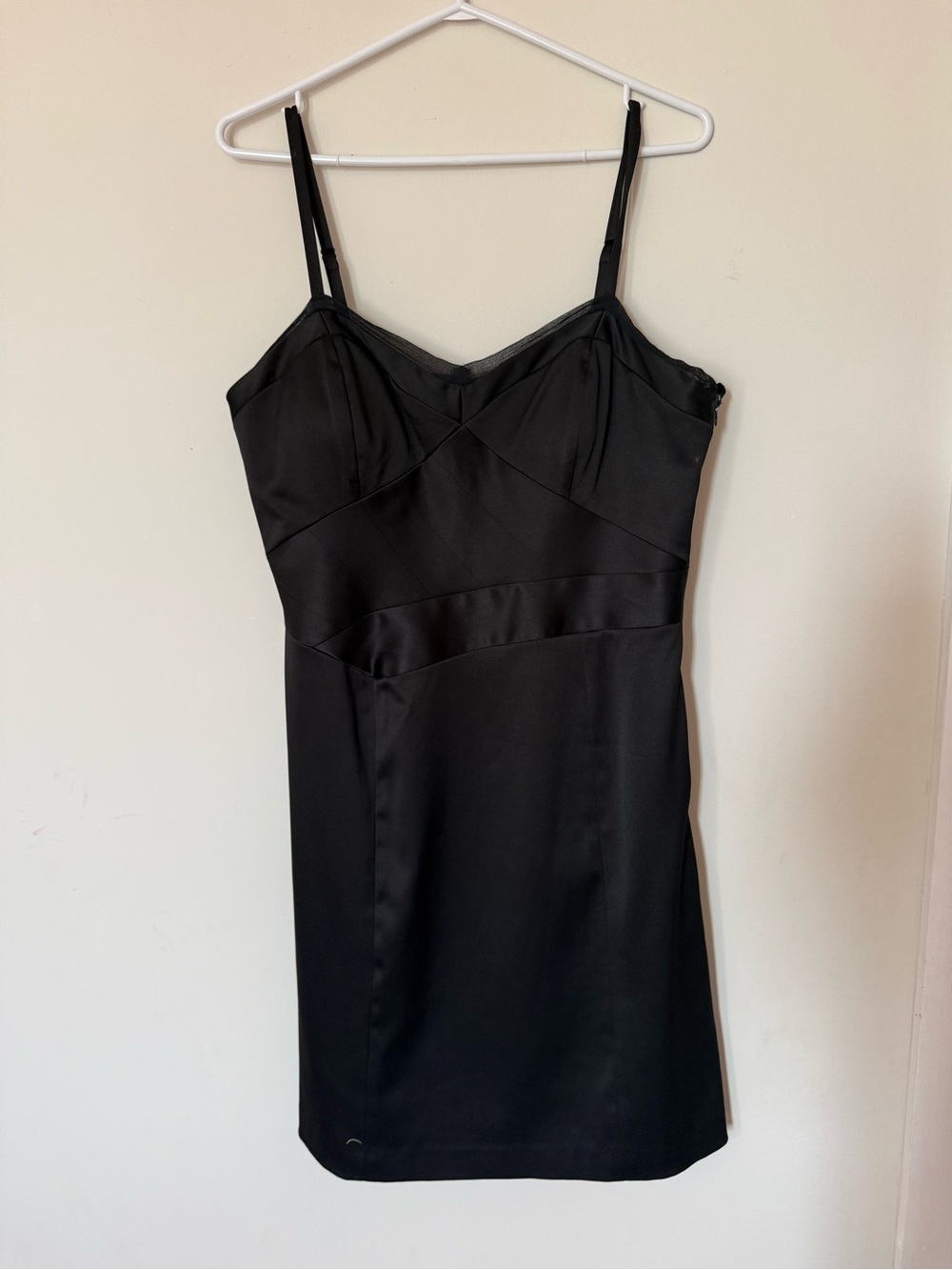 BCBG Classic Black Satin look Dress